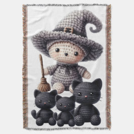 Crochet Cute Witch スローブランケット