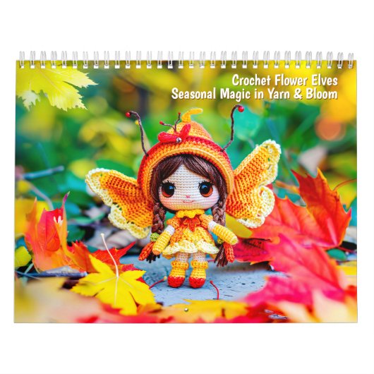 Crochet Flower Elves 2026 Calendar – Seasonal Magi カレンダー (カバー)