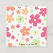 Crochet Flower Trinket Spreading Cheer Karma Cards スクエア名刺 (裏面)