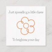 Crochet Flower Trinket Spreading Cheer Karma Cards スクエア名刺 (正面)