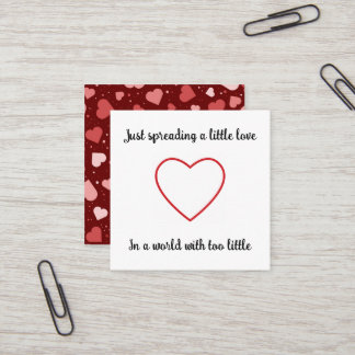 Crochet Heart Trinket Spreading Love Karma Cards スクエア名刺