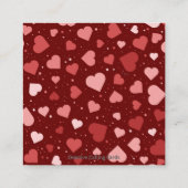 Crochet Heart Trinket Spreading Love Karma Cards スクエア名刺 (裏面)