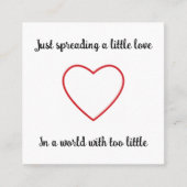 Crochet Heart Trinket Spreading Love Karma Cards スクエア名刺 (正面)