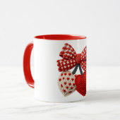 Crochet Heart Womens Tshirt マグカップ (正面左)