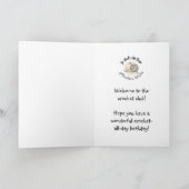 Crochet Knitting Crafty Mom Custom Happy Birthday  カード (内部)