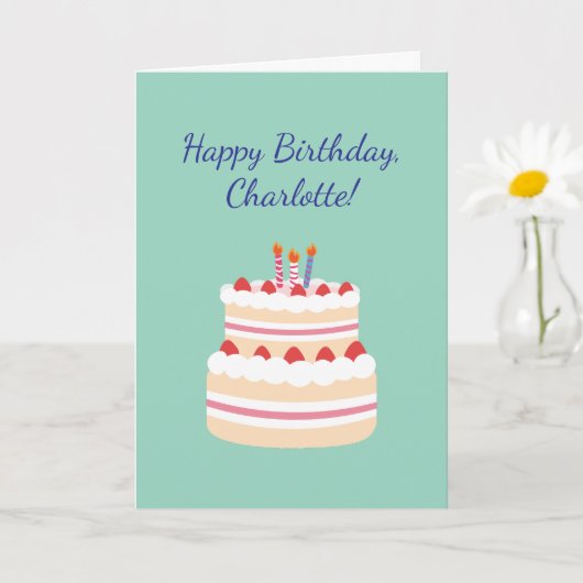 Crochet Knitting Crafty Mom Custom Happy Birthday  カード (小さな植物)