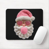 Crochet Santa Blowing Bubble Gum Christmas Girly K マウスパッド (マウス)