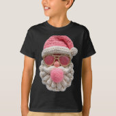 Crochet Santa Blowing Bubble Gum Christmas Girly K Tシャツ (正面)