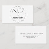 Crochet Seamstress裁縫Needleロゴ  名刺 (正面/裏面)