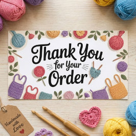 Crochet Small Business Thank You 名刺