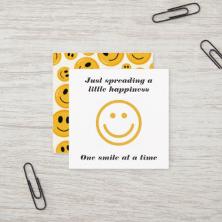 Crochet Smiley Spreading Happiness Karma Cards スクエア名刺