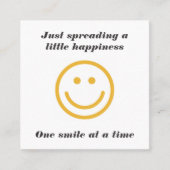 Crochet Smiley Spreading Happiness Karma Cards スクエア名刺 (正面)