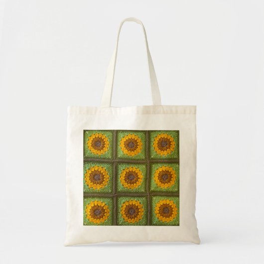 Crochet Sunflowers Tote Bag トートバッグ (正面)