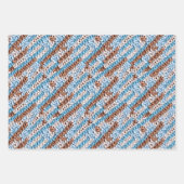 Crochet Teddy Bear Baby Shower ラッピングペーパーシート (正面3)