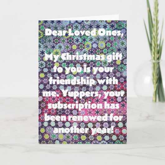 Crochet Temperature Blanket Snarky Christmas Card シーズンカード (正面)