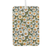 Crochet White Daisies Spring Wildflowers カーエアーフレッシュナー (正面)