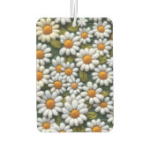 Crochet White Daisies Spring Wildflowers カーエアーフレッシュナー (裏面)
