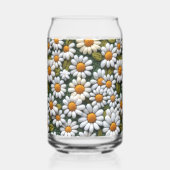 Crochet White Daisies Spring Wildflowers ガラス缶 (裏面)