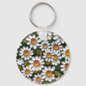 Crochet White Daisies Spring Wildflowers キーホルダー (裏面)