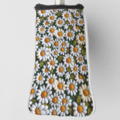 Crochet White Daisies Spring Wildflowers ゴルフヘッドカバー (回転90)