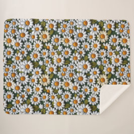 Crochet White Daisies Spring Wildflowers シェルパブランケット