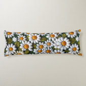 Crochet White Daisies Spring Wildflowers ボディピロー (裏面)