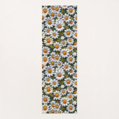 Crochet White Daisies Spring Wildflowers ヨガマット (正面)
