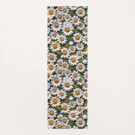 Crochet White Daisies Spring Wildflowers ヨガマット