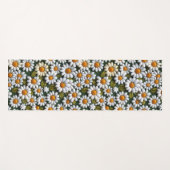 Crochet White Daisies Spring Wildflowers ヨガマット (正面(横))