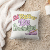  Crochet Yarn Lover Throw Pillow クッション (ブランケット)