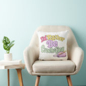 Crochet Yarn Lover Throw Pillow クッション (椅子)