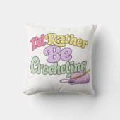  Crochet Yarn Lover Throw Pillow クッション (正面)