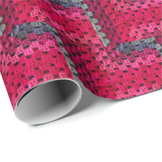 Crocheted Granny Square Pattern ラッピングペーパー (ロールコーナー)