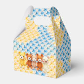 Crocheted Stuffed Animals Blue and Yellow フェイバーボックス (正面サイド)