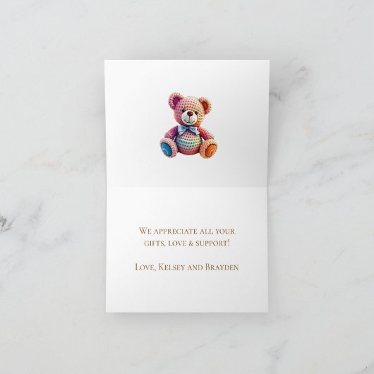 Crocheted Stuffed Animals Thank You サンキューカード (内部)