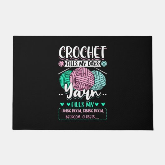 Crocheting – かぎ針私の日 ドアマット (正面)