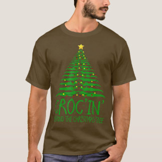 Crocin Around the Christmas Tree Funny Crocodile C Tシャツ