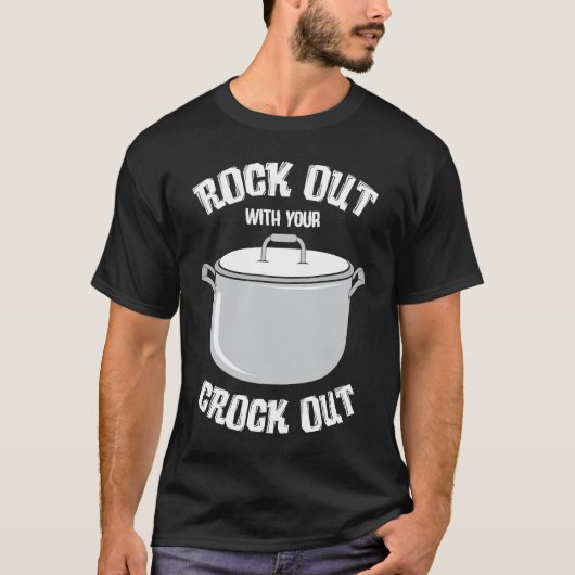 crock pot text  pressure cooker  cooking fun tシャツ (正面)