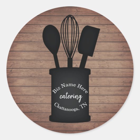 Crock Restaurant 素朴 Food Business Caterer ラウンドシール (正面)