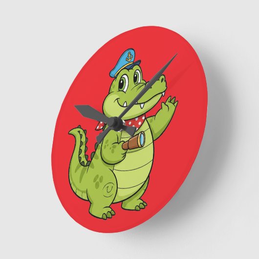 crocodile ラウンド壁時計 (傾斜)