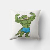 Crocodile as Bodybuilder extreme クッション (裏面)