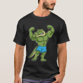 Crocodile as Bodybuilder extreme Tシャツ (正面)