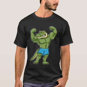 Crocodile as Bodybuilder extreme Tシャツ