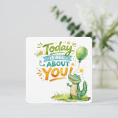 Crocodile Birthday Card for Kids カード (スタンド正面)