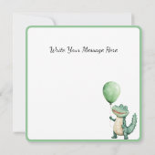 Crocodile Birthday Card for Kids カード (裏面)