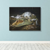 Crocodile Canvas Print  キャンバスプリント (インサイチュ (ウッドフロア))