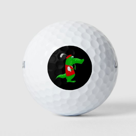 Crocodile Cartoon Golf Balls 12パック ゴルフボール (正面)