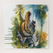 Crocodile Charm REF172 - Watercolor ジグソーパズル (横)