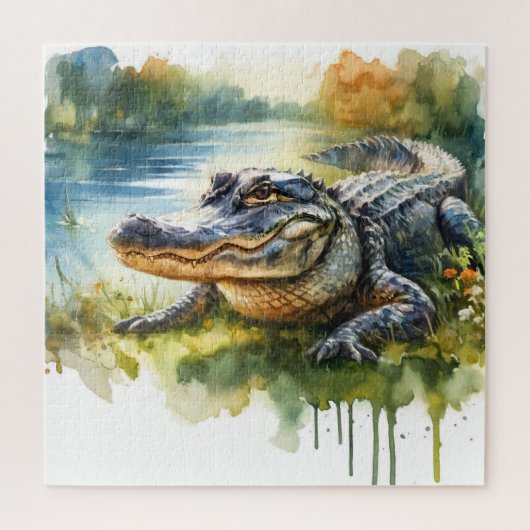 Crocodile Charm REF172 - Watercolor ジグソーパズル (縦)