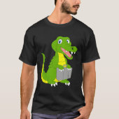 Crocodile goes on holiday mode holiday summer fami tシャツ (正面)